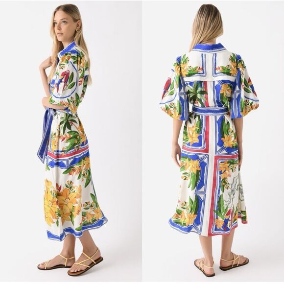 NWT FARM RIO, Tropical Destination MIdi Dress, Size XS, $260 Retail - Picture 4 of 7